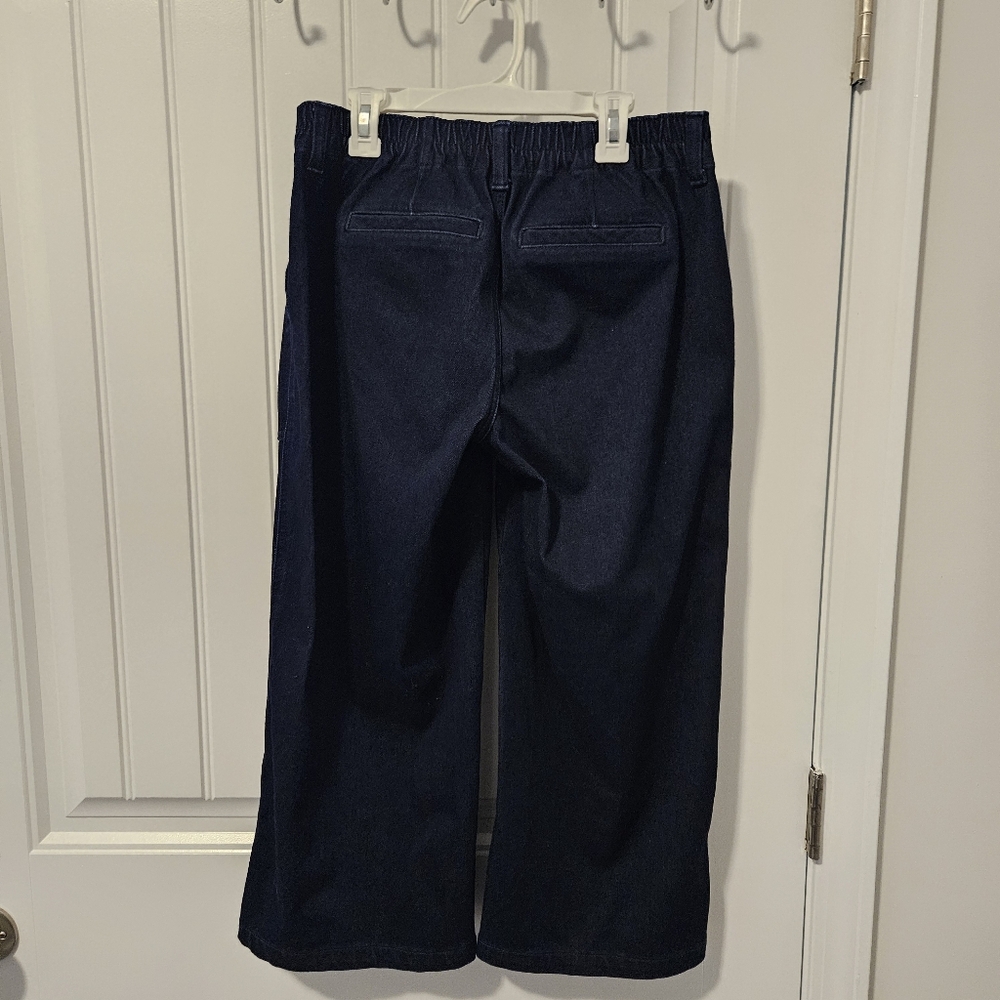 Liverpool Petite Wide Leg Denim Cargo‎ Crop Size 4/27 - Picture 5 of 9